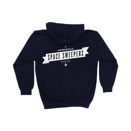 Astroscale Hoodie Back Flat Navy Transparent