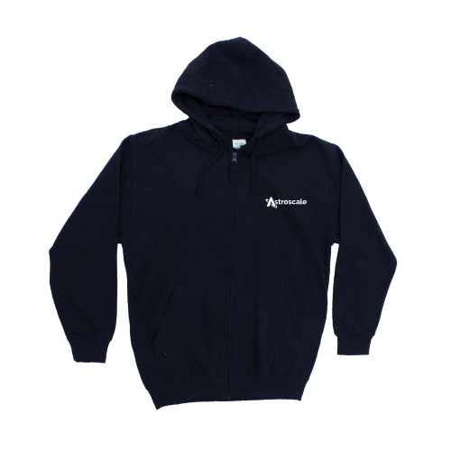 Astroscale Hoodie Front Flat Navy Transparent