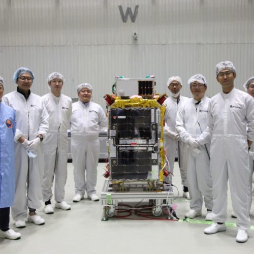 2021年2月のバイコヌール宇宙基地でのELSA-dとのチーム